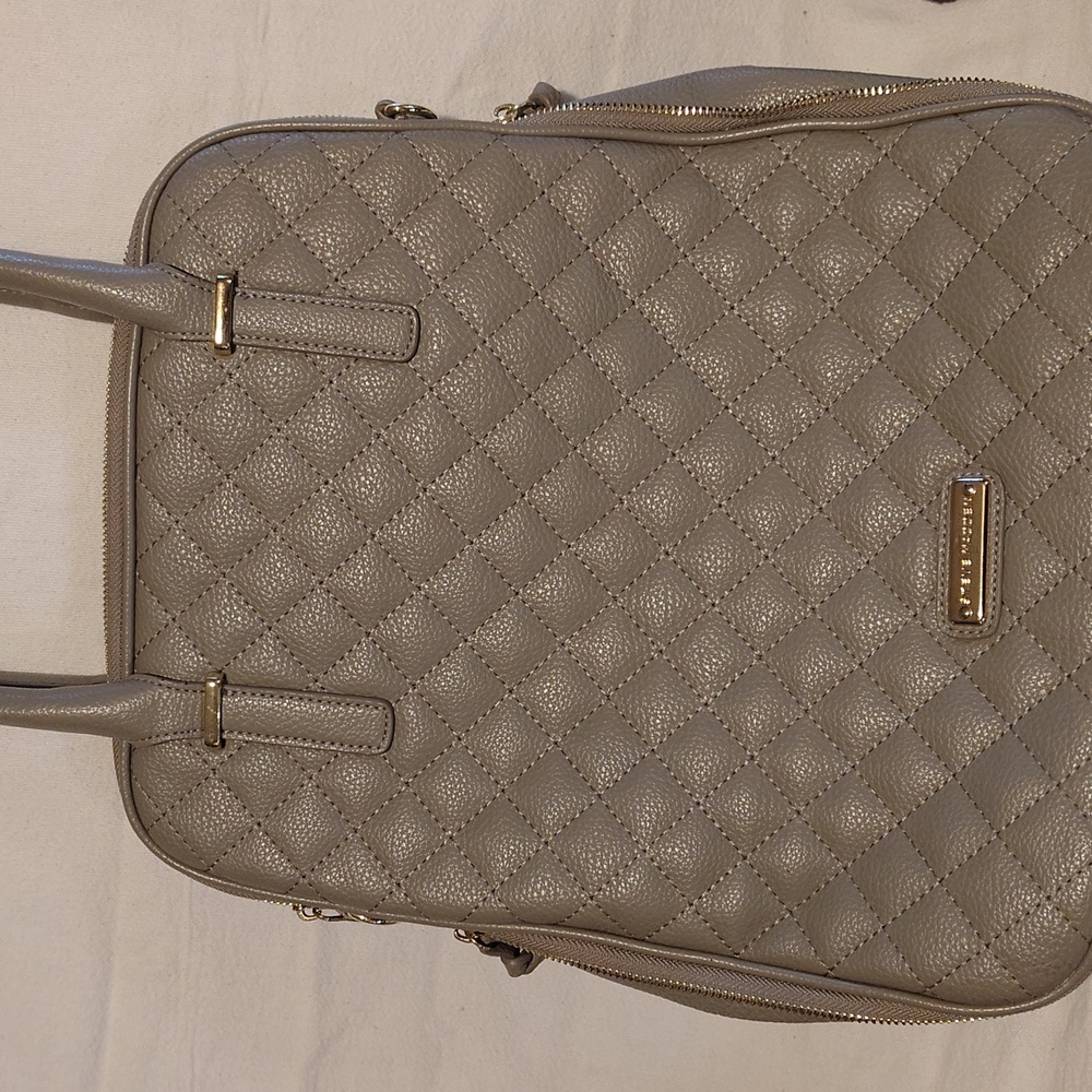 Chic Taupe Quilted Tote Bag